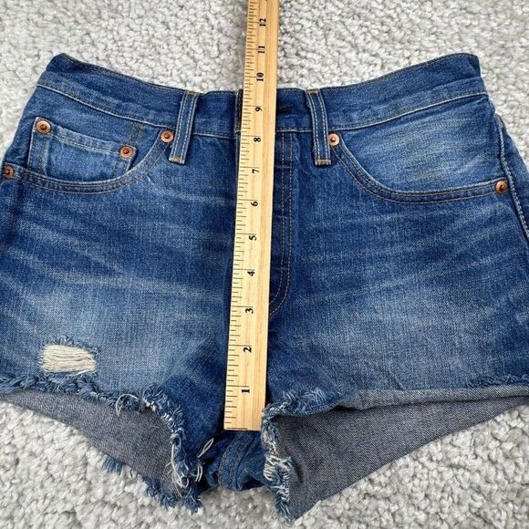 Levi's 501 Distress Cut Off Shorts California Tide Womens 27 - Picture 10 of 13